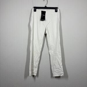 Soft Surroundings PXS Slimsation Straight Leg Ankle Pants Cream Super Stretch